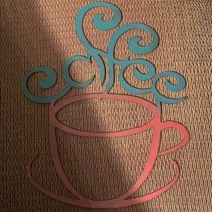 Metal coffee sign